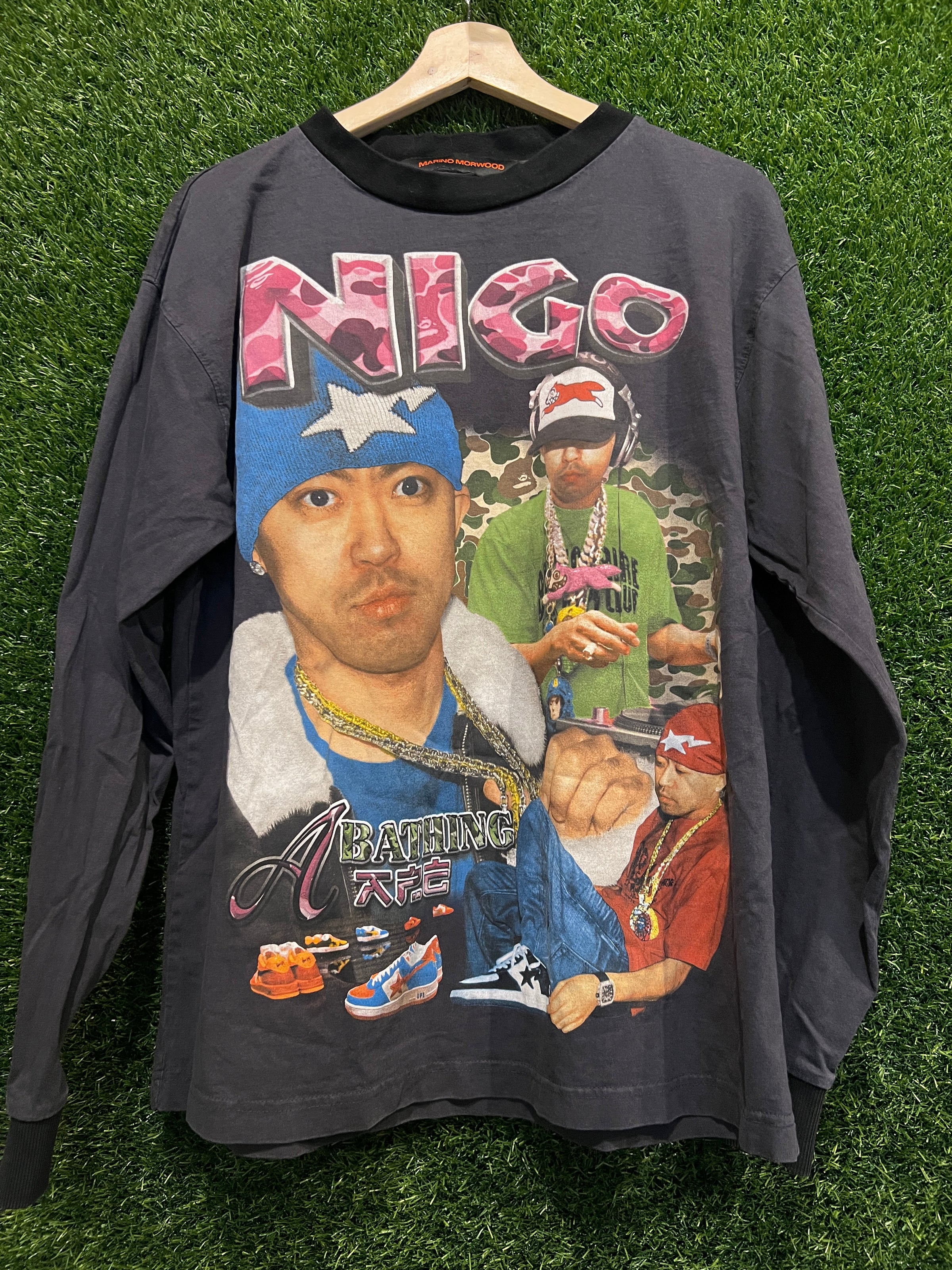 Marino Morwood Nigo Rap Style Long Sleeve Size Large USED | The