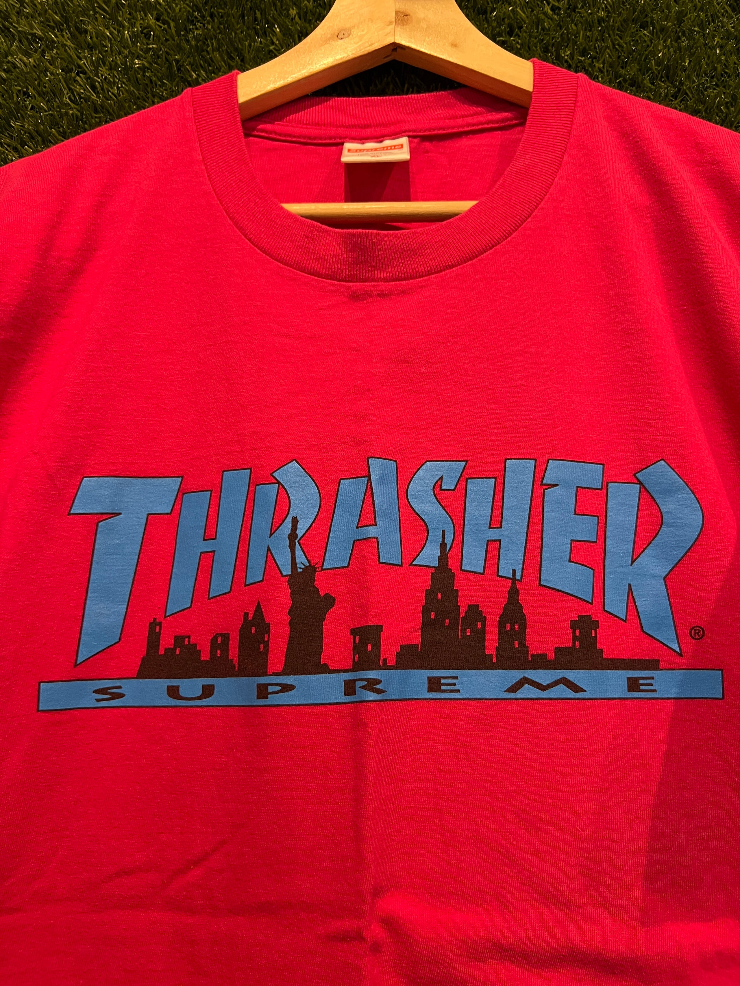 税込?送料無料 Supreme thrasher XL Skyline T ash grey 新品