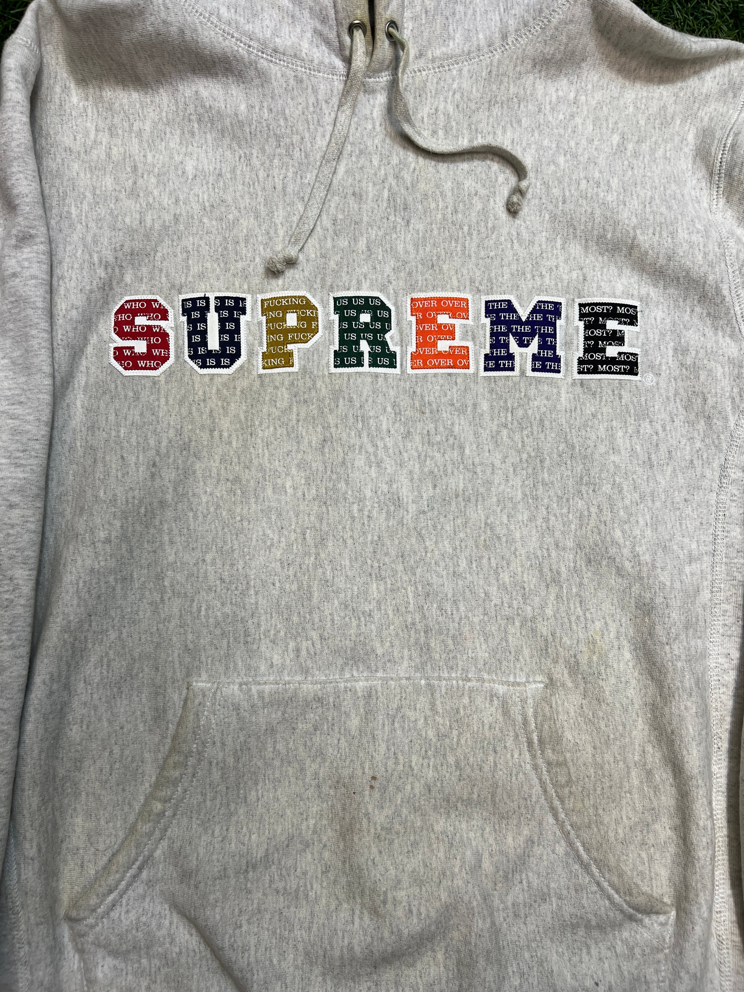 Supreme Who Fucking Us Over The Most Hoodie Size Large USED | The